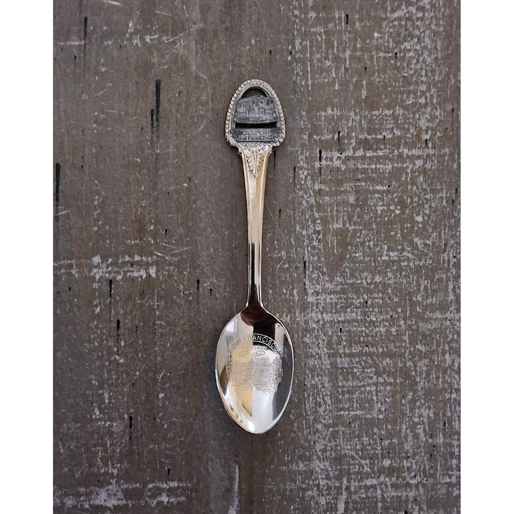 San Francisco California Cable Car Collectible Souvenir Spoon 4.25" Memorabilia